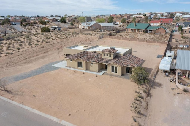 bird's eye view with a residential view