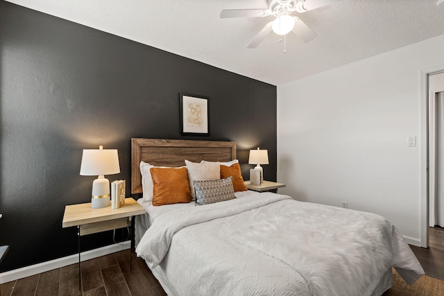 920 Spur Pl SE, Rio Rancho, NM 87124 - bedroom with baseboards, ceiling fan, and wood finished floors