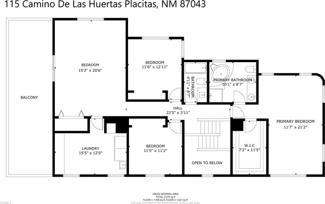 115 Camino De Las Huertas, Placitas, NM 87043 - view of property floor plan