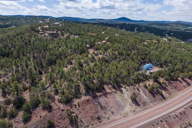 32 Puntilla Dr Unit B, Tijeras, NM 87059 - aerial view featuring a forest view and a mountain view