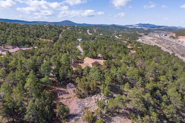 32 Puntilla Dr Unit B, Tijeras, NM 87059 - bird's eye view with a wooded view and a mountain view