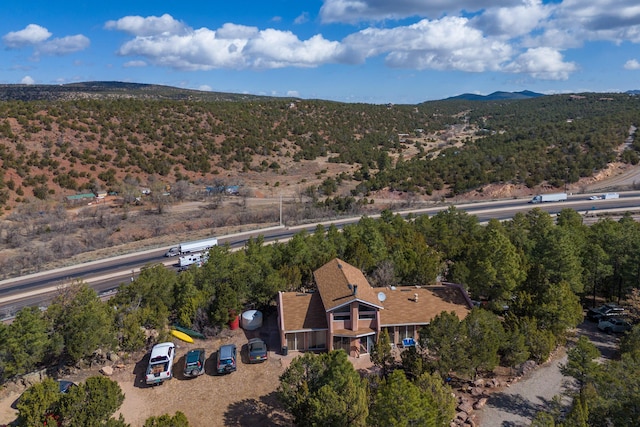 32 Puntilla Dr Unit B, Tijeras, NM 87059 - drone / aerial view featuring a mountain view
