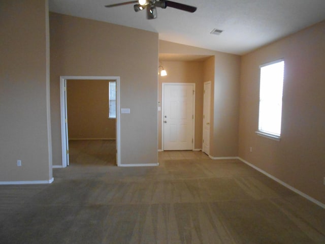 3461 Lone Tree St SW, Los Lunas, NM 87031 - unfurnished room with a ceiling fan, carpet flooring, and baseboards