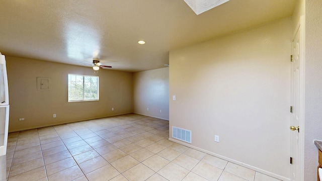504 Maple Ave, Moriarty, NM 87035 - spare room with ceiling fan, light tile patterned floors, recessed lighting, and baseboards