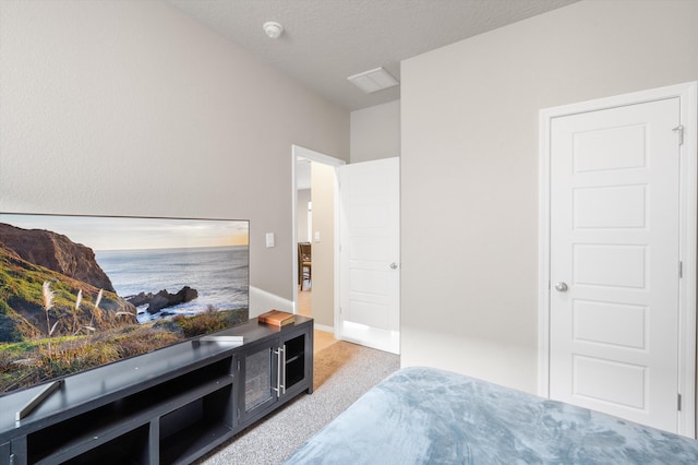 bedroom with carpet