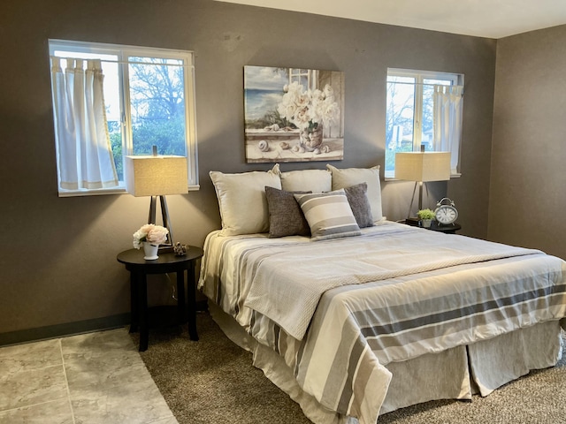 bedroom with baseboards