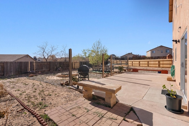 view of patio featuring a fenced backyard