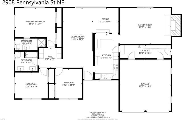 2908 Pennsylvania St NE, Albuquerque, NM 87110 - floor plan