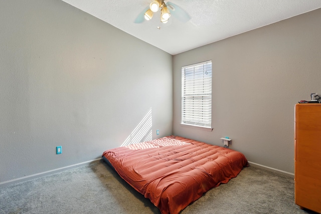 6901 Verano Ct NW, Albuquerque, NM 87120 - bedroom with carpet, baseboards, ceiling fan, and lofted ceiling