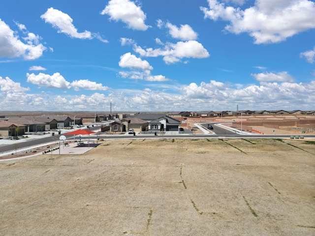 drone / aerial view with a residential view