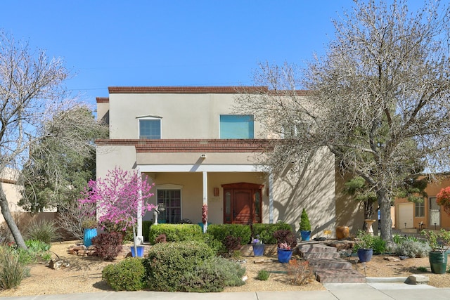 view of front of property featuring stucco siding