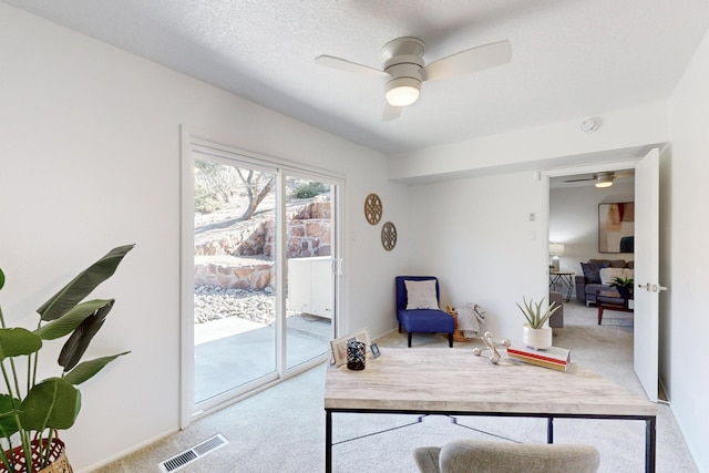 4500 Skyline Ct NE, Albuquerque, NM 87111 - home office featuring ceiling fan and carpet flooring
