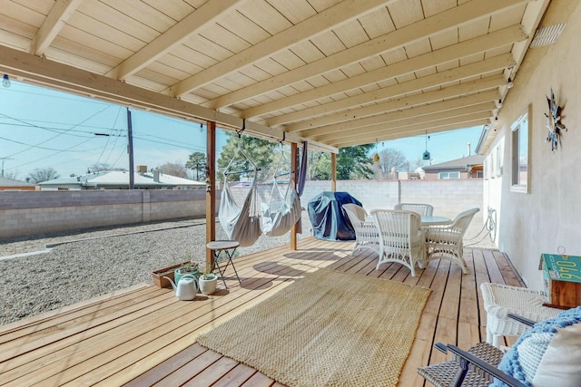 3501 Westerfeld Dr NE, Albuquerque, NM 87111 - deck with a fenced backyard and outdoor dining area