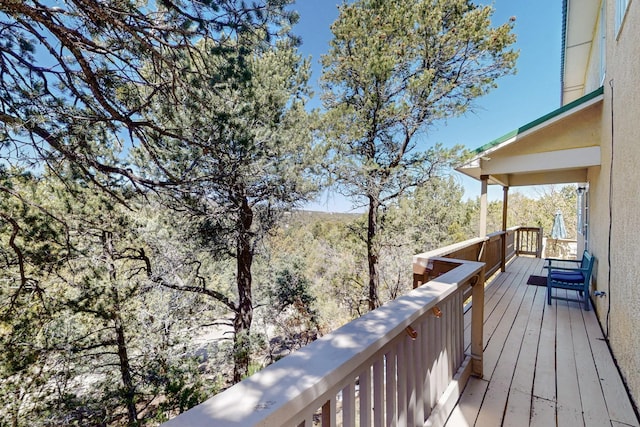 2 Cedar Hill Pl, Cedar Crest, NM 87008 - view of wooden deck
