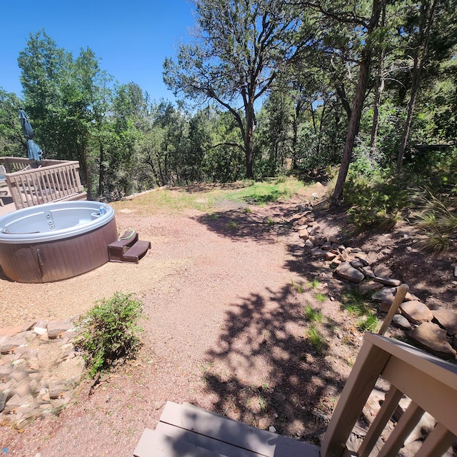 2 Cedar Hill Pl, Cedar Crest, NM 87008 - view of yard featuring a hot tub