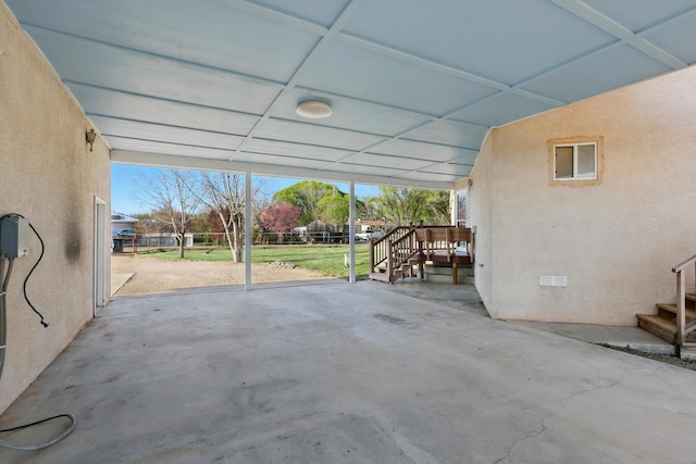 view of patio / terrace with a carport