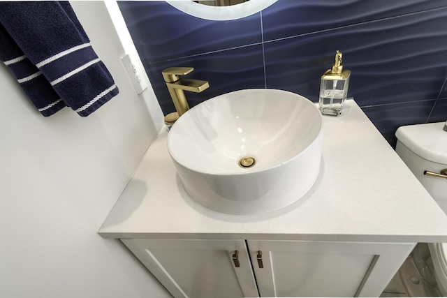 room details with toilet and vanity
