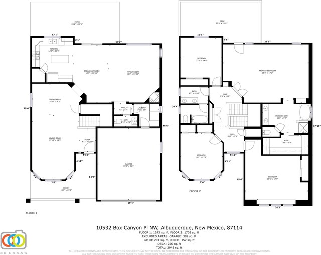 10532 Box Canyon Pl NW, Albuquerque, NM 87114 - floor plan / room layout