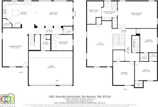 1807 Avenida Comunidad, Rio Rancho, NM 87124 - floor plan / room layout