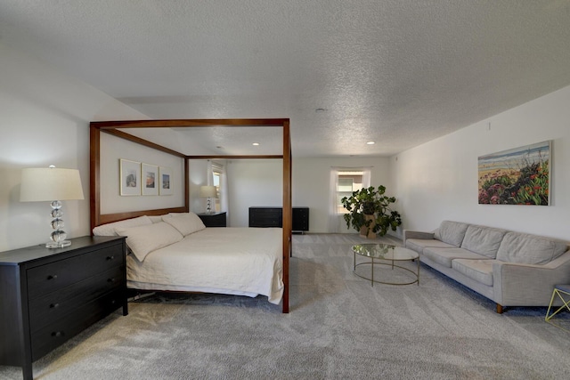 1807 Avenida Comunidad, Rio Rancho, NM 87124 - carpeted bedroom with a textured ceiling and recessed lighting