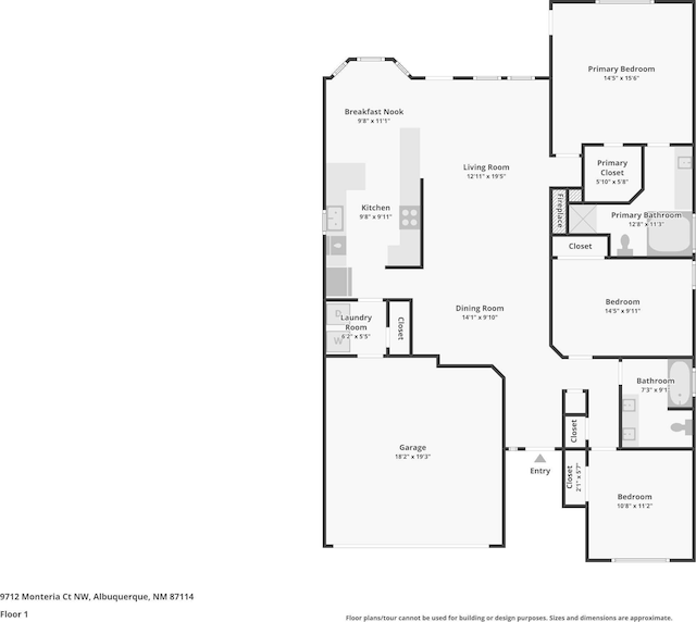 9712 Monteria Ct NW, Albuquerque, NM 87114 - view of floor plan / room layout