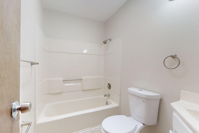 1647 Atrisco Dr SW, Albuquerque, NM 87105 - bathroom with toilet, vanity, and bathtub / shower combination