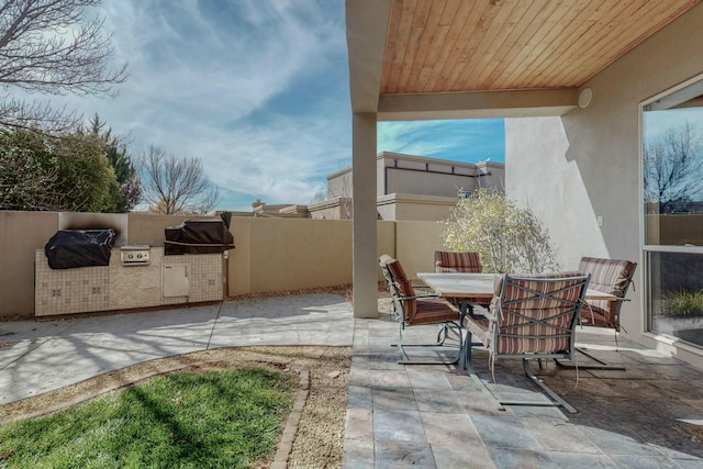view of patio / terrace featuring outdoor dining space