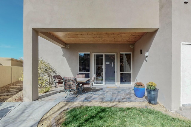 view of patio with fence