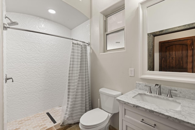 2912 William St SE, Albuquerque, NM 87102 - full bath with vanity, toilet, and tiled shower