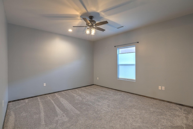 4621 27th Ave NE, Rio Rancho, NM 87144 - carpeted empty room featuring ceiling fan, baseboards, and recessed lighting