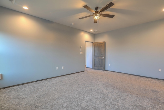 4621 27th Ave NE, Rio Rancho, NM 87144 - carpeted spare room with ceiling fan, baseboards, and recessed lighting
