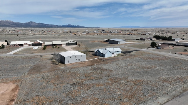 aerial view with a mountain view