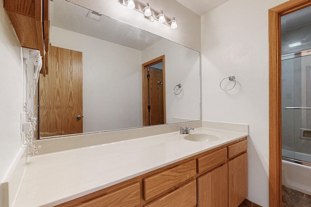 8021 Ruidoso Ct NE, Albuquerque, NM 87109 - full bath with vanity and enclosed tub / shower combo