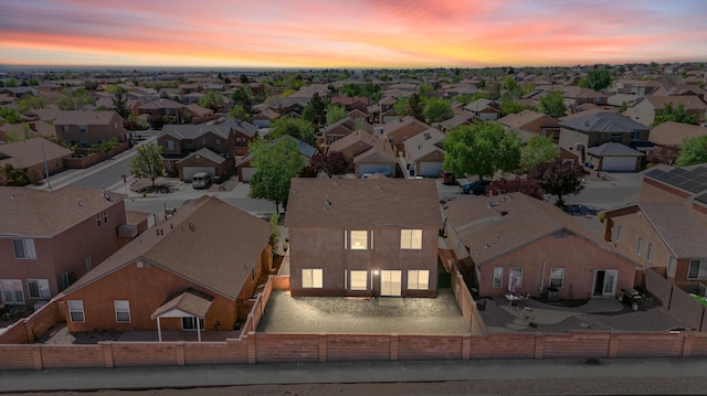 5909 Night Shadow Ave NW, Albuquerque, NM 87114 - aerial view at dusk of a residential view