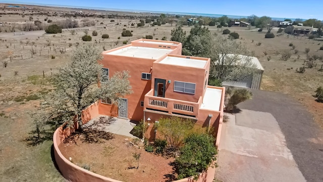 aerial view featuring view of desert