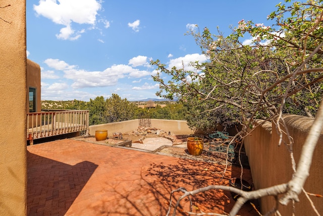 view of yard featuring a fenced backyard and a patio