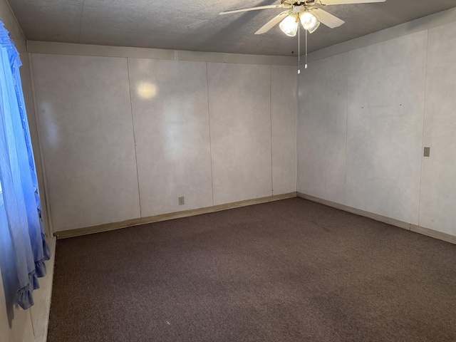 6329 Prairie Rd NE, Albuquerque, NM 87109 - empty room featuring ceiling fan, carpet, and a textured ceiling