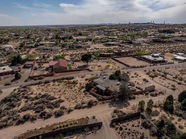 aerial overview of property's location with a desert landscape and rural landscape