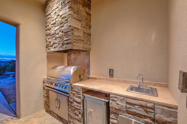 255 Diamond Tail Rd, Placitas, NM 87043 - view of patio featuring exterior kitchen