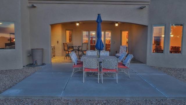view of patio with outdoor dining area