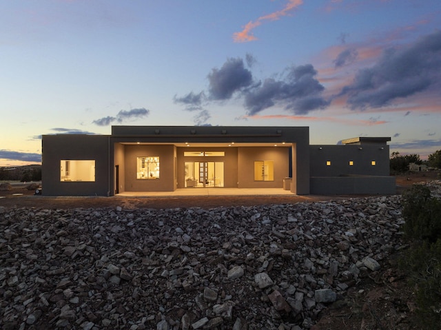 262 Diamond Tail Rd, Placitas, NM 87043 - rear view of property with a patio area and stucco siding