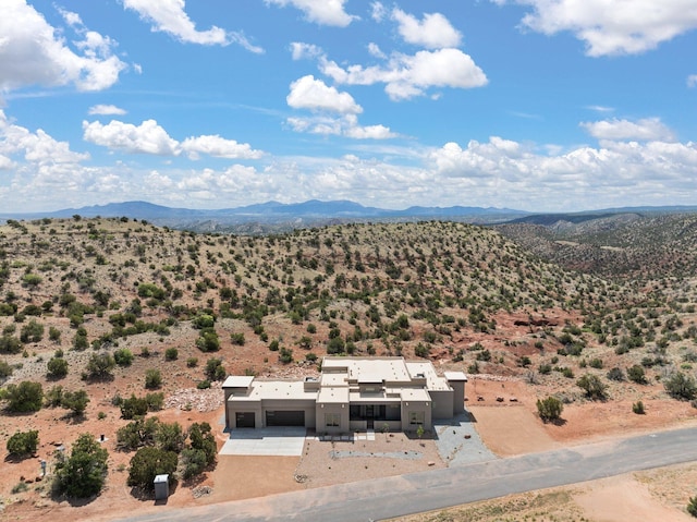 262 Diamond Tail Rd, Placitas, NM 87043 - drone / aerial view featuring view of desert and a mountain view
