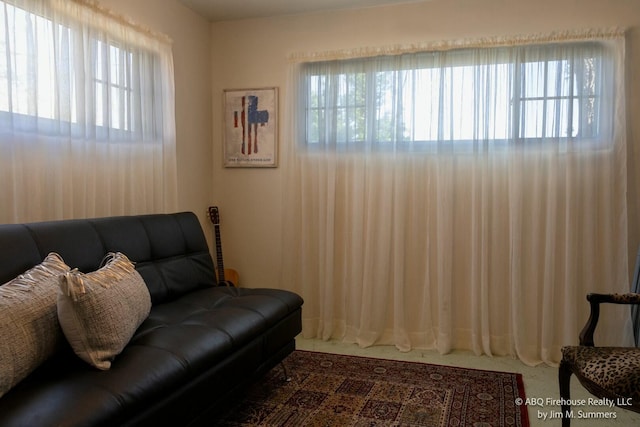living room with a healthy amount of sunlight