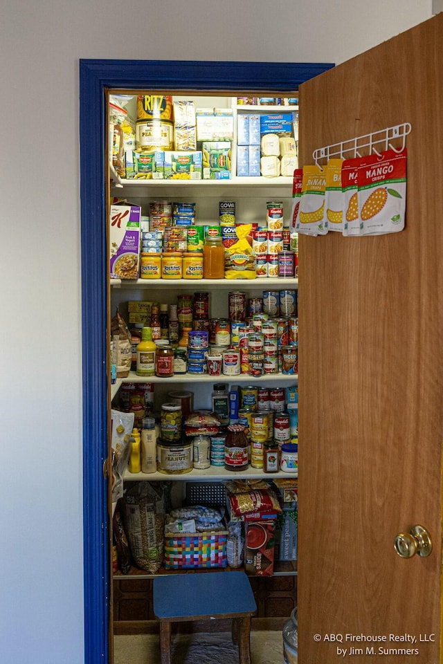 view of storage area