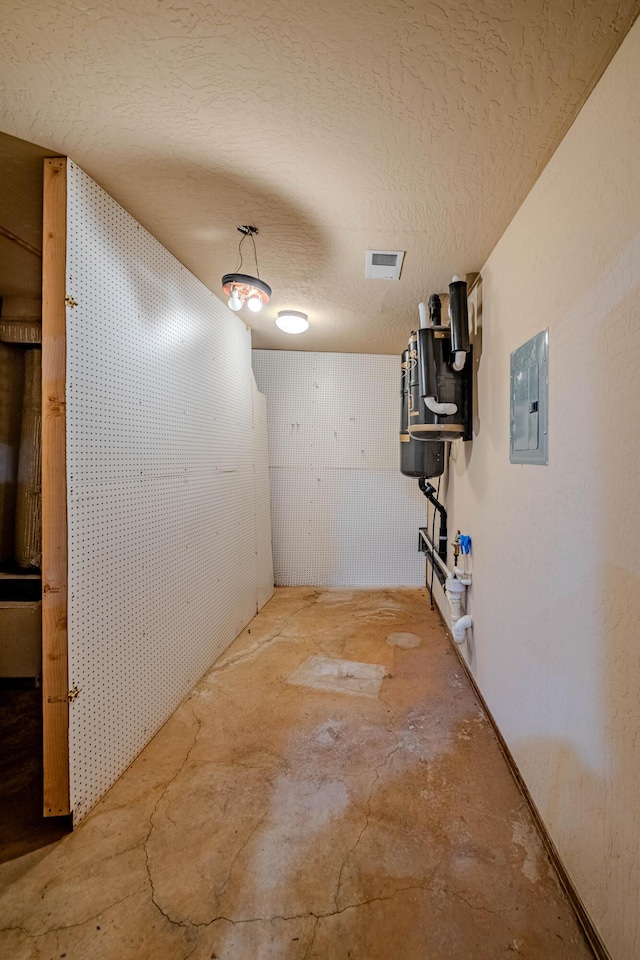 5016 Frontier Rd NE, Rio Rancho, NM 87144 - below grade area with a textured ceiling, electric panel, and visible vents