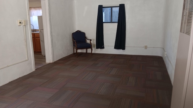 hallway with carpet