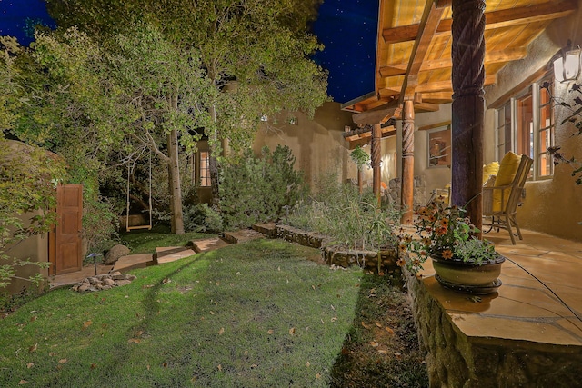 253 Spring Creek Pl NE, Albuquerque, NM 87122 - view of grassy yard with a patio area