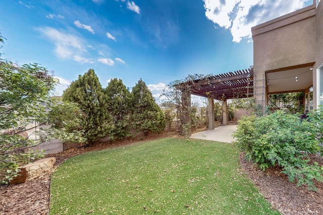 3404 Lockerbie Dr SE, Rio Rancho, NM 87124 - view of yard with a pergola and a patio