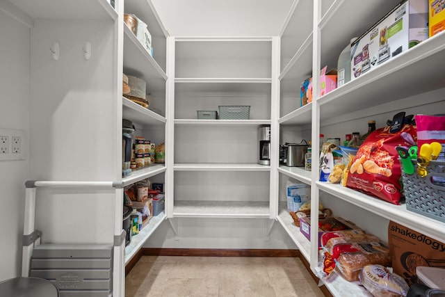 view of pantry