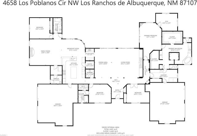 4658 Los Poblanos Cir NW, Los Ranchos, NM 87107 - property floor plan
